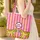Roaring Tigers Pink Orange Stripes - Wildlife Lover Travel Essential Gift Quilted Tote Bag - 4