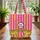 Roaring Tigers Pink Orange Stripes - Wildlife Lover Travel Essential Gift Quilted Tote Bag - 3