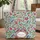Charming Birds Botanical Flowers Personalized - Nature Lover Home Decor Gift Quilted Tote Bag - 1