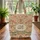 Playful Tigers Indian Floral Paisley Boho Lifestyle Personalized Name Quilted Tote Bag - 3