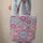 Fuchsia Pink Blossom Central Bouquet Floral Wreath - Boho Lifestyle Everyday Carry Gift Quilted Tote Bag - 6