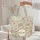 Indian Lotus Floral Vines Wreath - Boho Lifestyle Everyday Tote Gift Quilted Tote Bag - 5