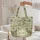 Indian Peacocks Elephants Exotic Garden Floral Wreath - Wildlife Lover Gift Quilted Tote Bag - 5