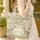 Indian Peacocks Elephants Exotic Garden Floral Wreath - Wildlife Lover Gift Quilted Tote Bag - 4