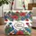 Peacock Kingfisher Tropical Hibiscus Personalized Name - Wildlife Lover Gift Quilted Tote Bag - 1