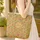 Floral Wreath Botanical Medallion Lush Flowers Vines - Garden Lover Gift Quilted Tote Bag - 4