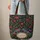 Crimson Steel Blue Songbirds Botanical Floral Wreath Name - Personalized Everyday Gift Quilted Tote Bag - 6