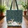 Fawns Golden Vines Wildflowers Personalized Name - Nature Lover Everyday Gift Quilted Tote Bag - 3