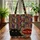 Black Cat Vintage Books Floral Wreath - Cat Lover Literary Home Decor Gift Quilted Tote Bag - 3