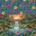 Tropical Waterfall Sunset Hibiscus Palm Birds of Paradise Floral Wreath - Tropical Lifestyle Gift Quilted Tote Bag - 7