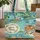 Tiger Lotus Water Ripples Floral Wreath Name - Wildlife Lover Gift Quilted Tote Bag - 1