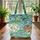 Tiger Lotus Water Ripples Floral Wreath Name - Wildlife Lover Gift Quilted Tote Bag - 3