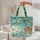 Tiger Lotus Water Ripples Floral Wreath Name - Wildlife Lover Gift Quilted Tote Bag - 5