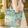 Tiger Lotus Water Ripples Floral Wreath Name - Wildlife Lover Gift Quilted Tote Bag - 4