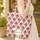 White Background Indian Poppy Flower Leaf Garland Star Wreath - Floral Lover Gift Quilted Tote Bag - 4