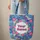 Pink Red Teal Yellow Blossom Flower Leaf Berry Botanical Wreath Everyday Use Quilted Tote Bag - 6