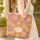 Ornate Marigold Floral Wreath Name - Boho Lifestyle Everyday Use Gift for Women Quilted Tote Bag - 4