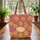 Ornate Marigold Floral Wreath Name - Boho Lifestyle Everyday Use Gift for Women Quilted Tote Bag - 3