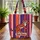 Climbing Tiger Vertical Stripe - Wildlife Enthusiast Daily Gift Quilted Tote Bag - 3