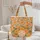 Lush Chrysanthemum Floral Bouquet Personalized Wreath - Everyday Tote Flower Lover Gift Quilted Tote Bag - 5