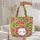 Personalized Peonies Floral Wreath Name - Everyday Floral Lover Gift Quilted Tote Bag - 5