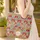 Lush Chintz Floral Blossom Foliage Bouquet Garland - Everyday Carry Essential Gift Quilted Tote Bag - 4