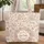 Toile de Jouy Botanical Ornate Floral Your Name Wreath - Everyday Tote Gift for Her Quilted Tote Bag - 1