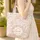 Toile de Jouy Botanical Ornate Floral Your Name Wreath - Everyday Tote Gift for Her Quilted Tote Bag - 4