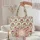 Lotus Diamond Trellis Floral Medallion Name Wreath - Everyday Lifestyle Gift Quilted Tote Bag - 5