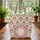 Lotus Diamond Trellis Floral Medallion Name Wreath - Everyday Lifestyle Gift Quilted Tote Bag - 3