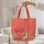 Tigers Orange Fuchsia Stripes Your Name - Wild Animal Lover Gift Quilted Tote Bag - 5