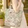 Personalized Medallion Tiger Monkey Crane Tropical Foliage - Everyday Tote Quilted Tote Bag - 4