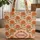 Orange Chrysanthemum Flowers Olive Leaves Floral Medallion Wreath Everyday Tote Quilted Tote Bag - 1