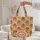 Orange Chrysanthemum Flowers Olive Leaves Floral Medallion Wreath Everyday Tote Quilted Tote Bag - 5