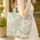 Tiger Crane Tropical Foliage Personalized - Wildlife Lover Gift Quilted Tote Bag - 4