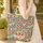 Personalized Papaya Leaves Tropical Name - Travel Essentials Quilted Tote Bag - 4