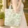 Tropical Palm Fronds Name Wreath Jungle Foliage - Everyday Tote Travel Gift Quilted Tote Bag - 4