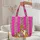 Tiger Duo Name Flag Bold Stripes - Wildlife Lover Everyday Tote Gift Quilted Tote Bag - 5