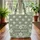 Indian Chrysanthemum Floral Delicate Foliage Personal Name - Everyday Tote Quilted Tote Bag - 3