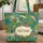 Leopard Flamingo Zebra Tropical Foliage Personalized - Wildlife Lover Gift Quilted Tote Bag - 1