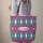 Your Name Ikat Oval Diamond Stripes - Everyday Carry Gift Quilted Tote Bag - 6