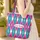 Your Name Ikat Oval Diamond Stripes - Everyday Carry Gift Quilted Tote Bag - 4