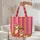 Bold Orange Black Striped Tigers Personalized Name Sign - Everyday Wildlife Lover Gift Quilted Tote Bag - 5