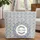 Periwinkle Floral Wreath Personalized Name - Everyday Carryall Gift for Her Quilted Tote Bag - 1