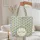 Indian Blue Floral Wreath Personalized Name - Botanical Lover Everyday Gift Quilted Tote Bag - 5