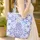 Personalized Name Organic Swirls Polka Dots Feather Shapes - Everyday Tote Vacation Gift Quilted Tote Bag - 4