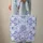 Personalized Name Organic Swirls Polka Dots Feather Shapes - Everyday Tote Vacation Gift Quilted Tote Bag - 6
