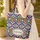 Ikat Oval Medallion Geometric Shapes - Boho Lifestyle Gift for Daily Use and Travel Quilted Tote Bag - 4