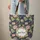 Navy Botanical Flowers Chrysanthemum Wreath - Floral Lifestyle Gift Quilted Tote Bag - 6