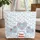 Scattered Red Hearts Ornate Group Blue Vertical Stripes Name Medallion Everyday Tote Quilted Tote Bag - 1